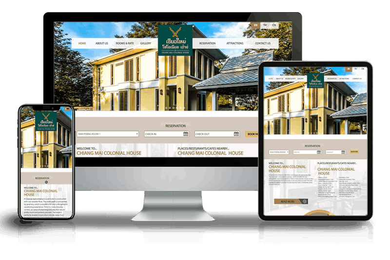 Website portfolio for Chiangmai Colonial House
