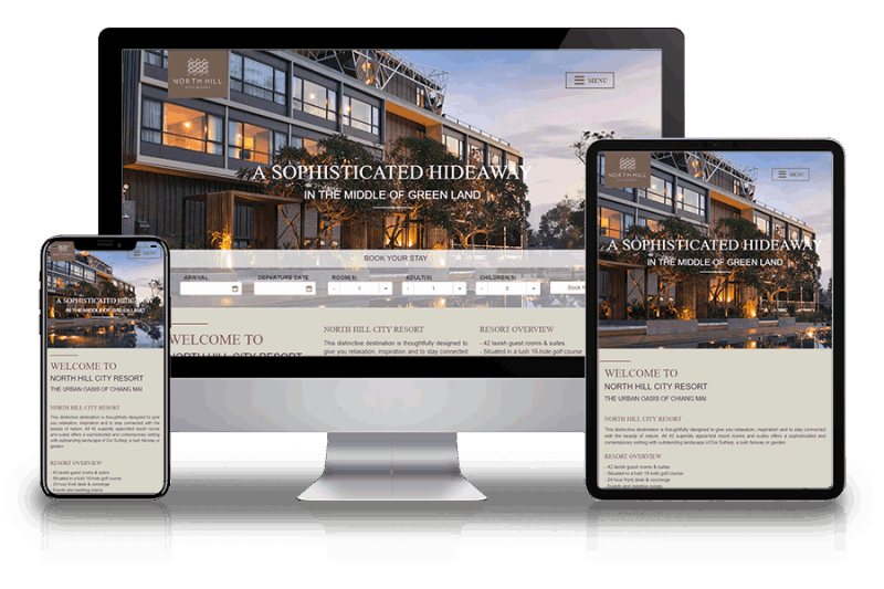 Website portfolio for Northhill City Resort