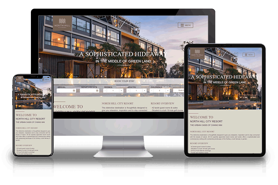 Website portfolio for Northhill City Resort