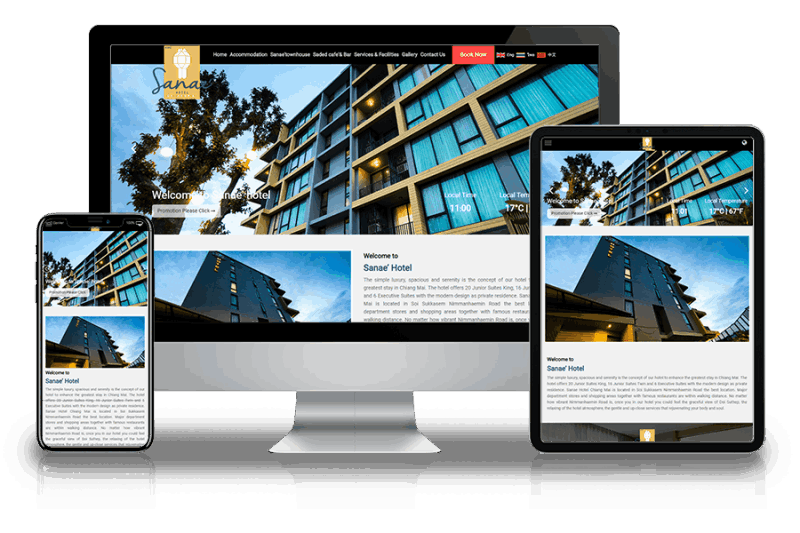 Website portfolio for Sanae Hotel