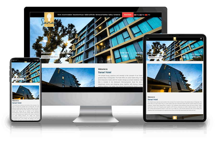 Website portfolio for Sanae Hotel