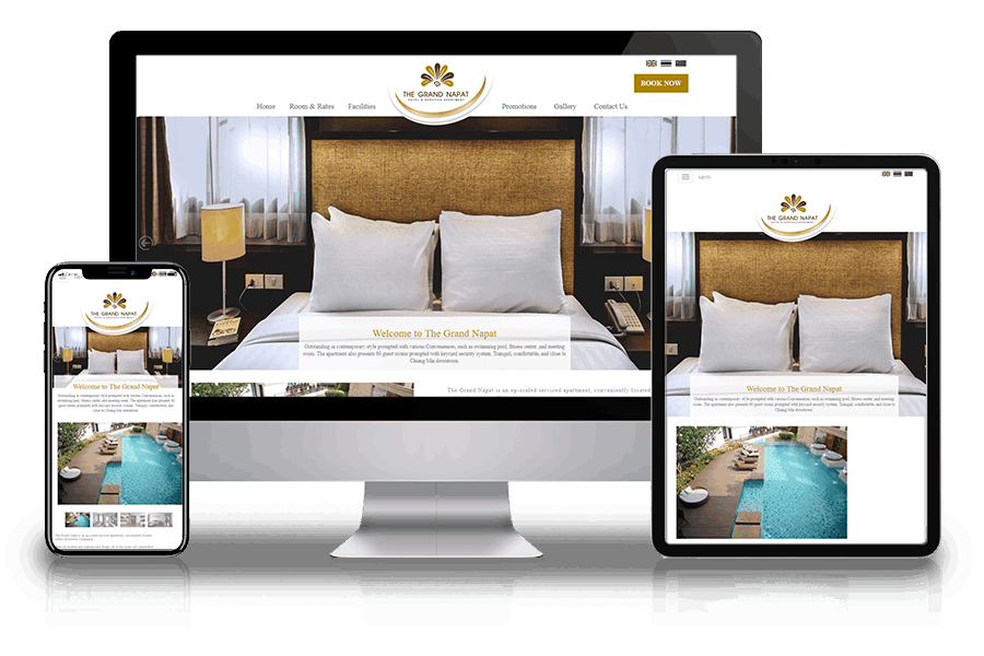 Website portfolio for The Grand Napat