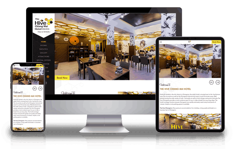 Website portfolio for The Hive Chiangmai