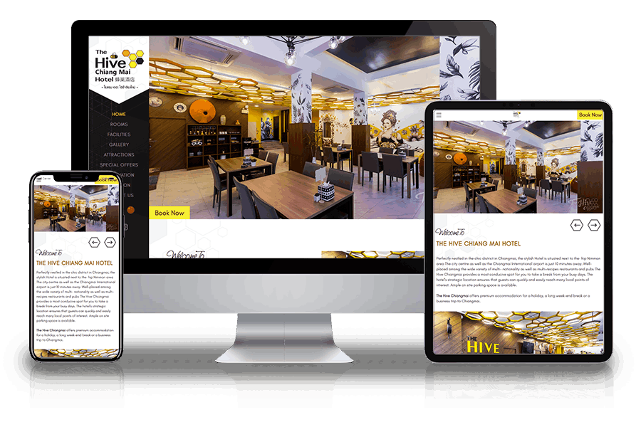 Website portfolio for The Hive Chiangmai